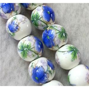 round Porcelain beads, approx 12mm dia [POP55-12MM]