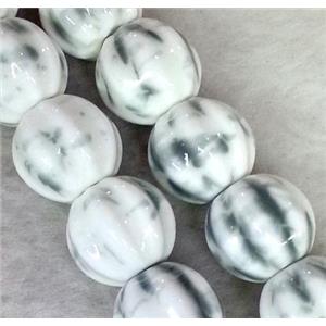 Porcelain pumpkin beads, approx 12mm dia [POP78]