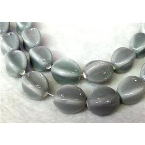 Gray Painted Oriental Porcelain Carambole Beads, approx 11x17mm [POP85]