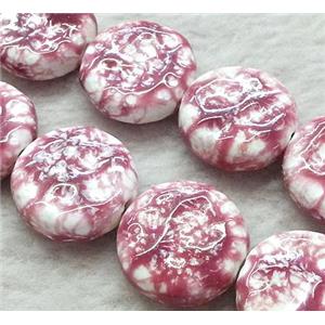 Porcelain circle beads, approx 20mm dia [POP90-20MM]