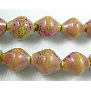 Oriental Porcelain Bicone Beads, 13x15mm, 28pcs per st [PORC12]