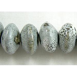 Oriental Porcelain Rondelle Beads, 12x7.5mm, 54pcs per st [PORC52]