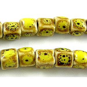 Oriental Porcelain Cube Beads, 7x7x7mm,60pcs per st [PORC61]