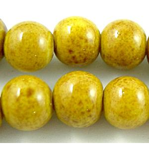 Oriental Porcelain Round Beads, 9mm dia, 50pcs per st [PORC63]