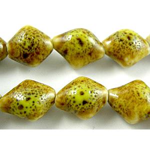 Oriental Porcelain Beads, 11x11x7mm,30pcs per st [PORC64]
