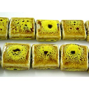 Oriental Porcelain Square Beads, 16x16.5mm,24pcs per st [PORC66]