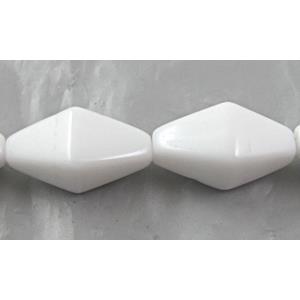 White Porcelain Beads, faceted, 8x16mm, approx 25pcs per st [POWH15]