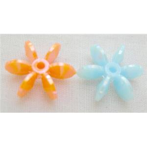 Colorful AB Color Plastic Beads, 13.5mm diameter, about 1400 pcs. [PS26P9033AB]