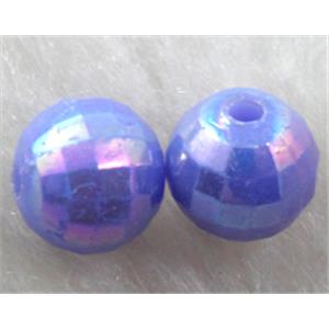 Resin Beads, faceted round, lavender AB-Color, 6mm dia, approx 9000pcs [PS26P9351C01]