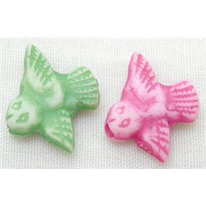 colorful Plastic Beads, mixed, birds, 12x15mm, about 2200 pcs. [PSA002]