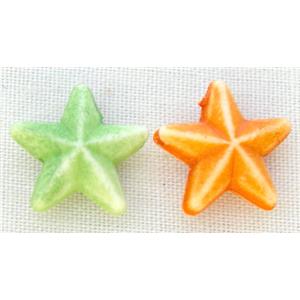 colorful Plastic Beads, mixed, star, 10mm diameter, about 2981 pcs. [PSA004]