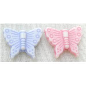 colorful Plastic Beads, mixed, Butterfly, 13x16.5mm, about 1400 pcs. [PSA012]