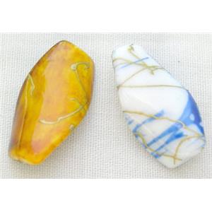 colorful Plastic Beads, mixed, freeform, 10x17.5mm, about 1100 pcs. [PSA014]