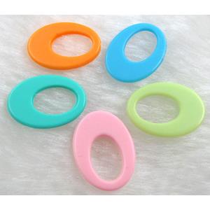 Colorful Plastic Pendant, mix color, approx 13x18mm, 4400pcs [PSA032]