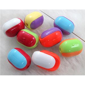 resin beads, barrel, mixed color, 13.5x18.5mm, approx 380pcs [PSA041]