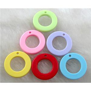 Resin Circle Pendant Mixed, 18mm dia, approx 2200pcs [PSA043]