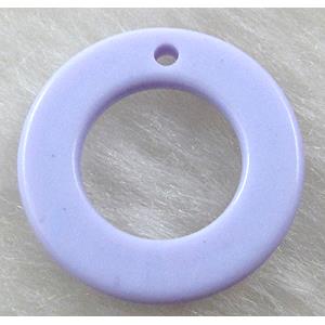Resin Circle Pendant Purple, 18mm dia, approx 2200pcs [PSA043C05]