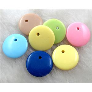 Resin Coin Pendant Mixed, 15mm dia, approx 3400pcs [PSA044]