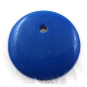 LapisBlue Resin Coin Pendant, 15mm dia, approx 3400pcs [PSA044C06]
