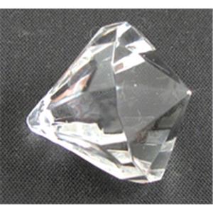 Transparent Acrylic Diamond Bead pendant, 12mm dia, approx 660pcs [PSAC01-12MM]