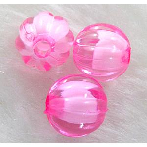 Round Acrylic Bead,Transparent, Pink, 22mm dia [PSAC04C02-22MM]