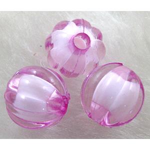 Round Acrylic Bead,Transparent, Purple, 10mm dia, approx 2000pcs [PSAC04C03]