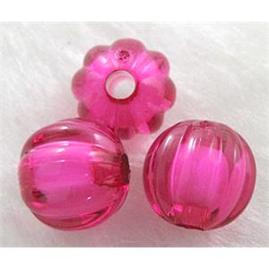 Round Acrylic Bead,Transparent, Hot pink, 22mm dia [PSAC04C04-22MM]