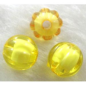 Round Acrylic Bead,Transparent, Yellow, 16mm dia [PSAC04C06-16MM]