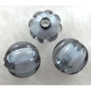 Round Acrylic Bead,Transparent, Gray, 22mm dia [PSAC04C12-22MM]