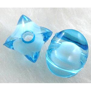 Acrylic Bead,Transparent, 9x9mm, approx 2000pcs [PSAC05C12]