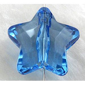 Star Acrylic Bead,Transparent, Blue, 19.5mm dia, approx 440pcs [PSAC06C03]