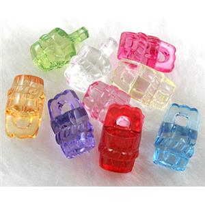 Cask Acrylic Bead,Transparent, mixed, 11.5x18.5mm, approx 800pcs [PSAC07]