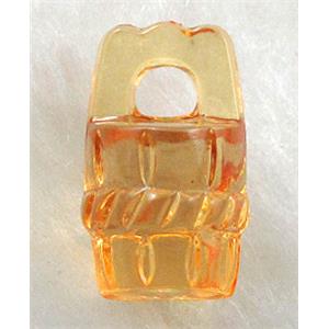Cask Acrylic Bead,Transparent, 11.5x18.5mm, approx 800pcs [PSAC07C01]
