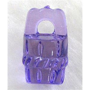 Cask Acrylic Bead,Transparent, Purple, 11.5x18.5mm, approx 800pcs [PSAC07C02]