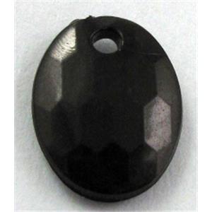 Acrylic Bead,Transparent, Black, 12x16mm,3mm thick, approx 2600pcs [PSAC08C08]