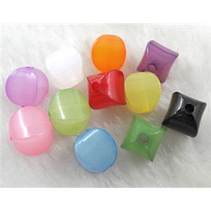 Acrylic Bead, Mixed, 10x10mm, approx 1800pcs [PSAC10]