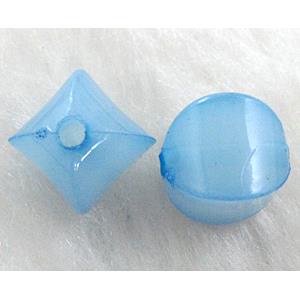 Acrylic Bead, aqua, 10x10mm, approx 1800pcs [PSAC10C02]