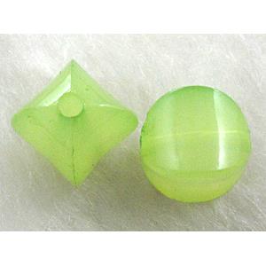 Acrylic Bead, olive, 10x10mm, approx 1800pcs [PSAC10C03]