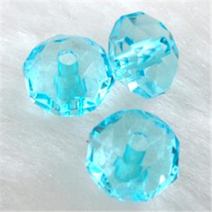faceted rondelle Acrylic Bead, transparent, 10mm dia [PSAC17C01-10MM]