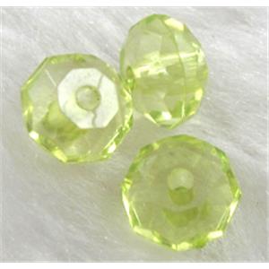 faceted rondelle Acrylic Bead, transparent, 10mm dia [PSAC17C10-10MM]
