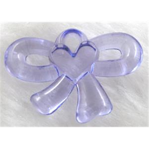 Acrylic pendant, bowknot, lavender, 33x22mm, approx 580pcs [PSAC21C01]