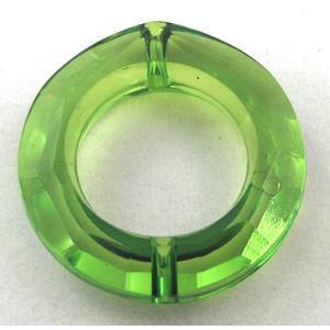 Acrylic bead, ring, transparent, green, 30mm dia, approx 390pcs [PSAC29C04]