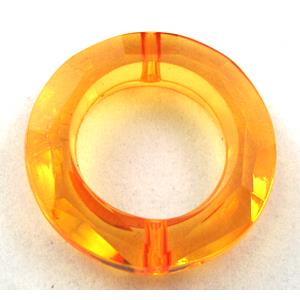 Acrylic bead, ring, transparent, golden, 30mm dia, approx 390pcs [PSAC29C06]