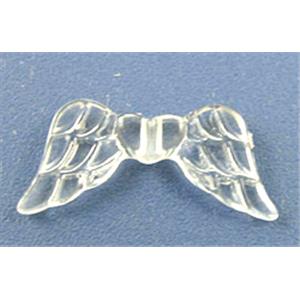 Acrylic bead, angel wing, transparent, clear, 9x19mm, approx 12500pcs [PSAC34]