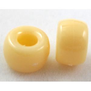 plastic beads, barrel, 9x6mm,4mm hole, approx 1950pcs [PSACBR01C05]