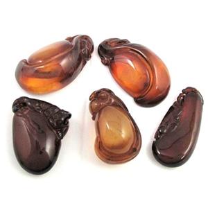 amber pendant charm, freeform, approx 20-44mm [PSAM12]