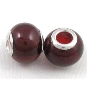 Amber Beads, NR, rondelle, red, approx 14.5mm dia, 5mm hole [PSAM15]