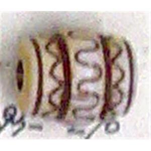 Antique Style red plastic bead, barrel, 13x15mm, approx 270pcs [PSAS2093]