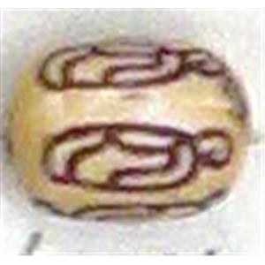 Antique Style red plastic bead, barrel, 10x14mm, approx 450pcs [PSAS2606]