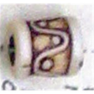 Antique Style red plastic bead, tube, 10x11mm, approx 750pcs [PSAS3097]